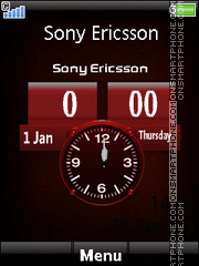 Sony Ericsson Clock 02 theme screenshot
