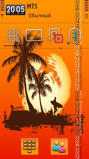 Hawaii Orange Island tema screenshot