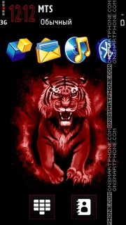 Capture d'écran Red Tiger thème