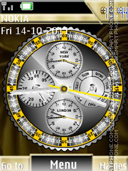Chronograph Gold tema screenshot