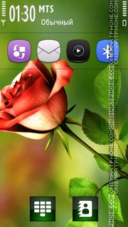 Beautiful Rose Theme tema screenshot