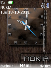 Wood Clock tema screenshot