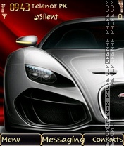 White Bugatti tema screenshot