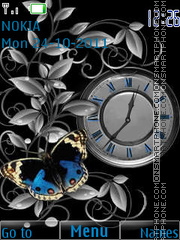 Butterfly Clock tema screenshot