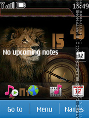 Lion Dual Clock tema screenshot