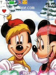 Скриншот темы Winter Mickey Mouse