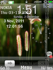 Iphone clock es el tema de pantalla