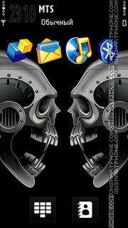 Cyber Skull tema screenshot