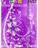 Animated purple flower tema screenshot
