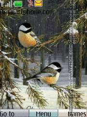 Capture d'écran Winter Birds thème