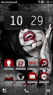 Bloody Girl theme screenshot