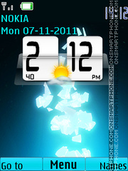 Glossy Iphone Clock tema screenshot