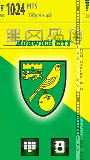 Norwich City theme screenshot