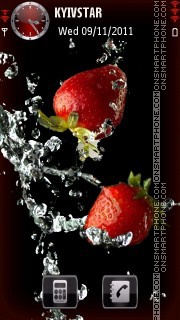 Strawberries tema screenshot