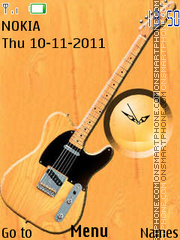 Guitar Clock 02 theme screenshot