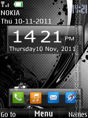 Soft Iphone Clock theme screenshot