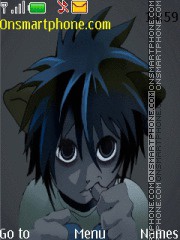 Capture d'écran Death Note L Neko thème
