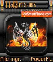 Скриншот темы Dragon Fire 01
