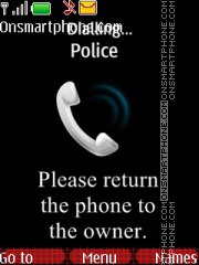 Dialing Police es el tema de pantalla