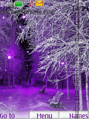 Violet winter theme screenshot