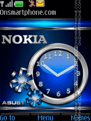 Dark blue time clock theme screenshot