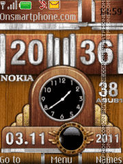 Wooden Clock Theme-Screenshot