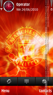 Скриншот темы Manchester united flash