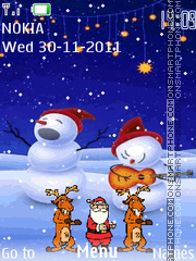 Dancing Santa theme screenshot
