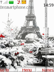 Winter in Paris theme screenshot