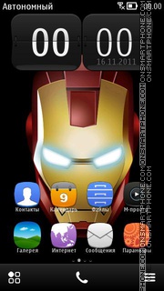 Скриншот темы Iron Man For Symbian