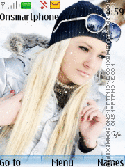 Girl In Winter theme screenshot