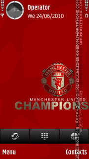 Capture d'écran Manchester united champion thème