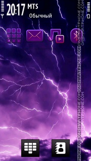 Скриншот темы Purple Thunder Theme