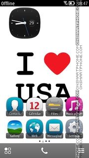 I Love Usa tema screenshot