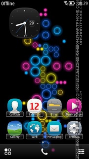 Rainbow Bubbles 01 tema screenshot