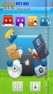 Cute Apple Icons es el tema de pantalla