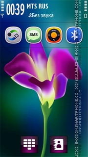 Purple Flower Theme tema screenshot
