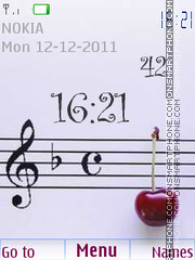 Скриншот темы Music Clock 03