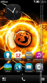 Burning Firefox theme screenshot