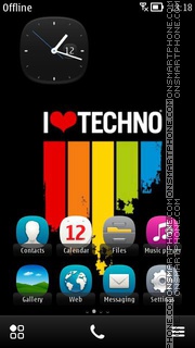 I Heart Techno es el tema de pantalla