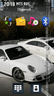 White Porsche 01 theme screenshot