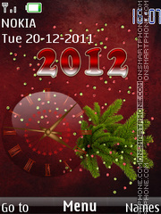 2012 Clock es el tema de pantalla