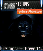 Capture d'écran Panther thème
