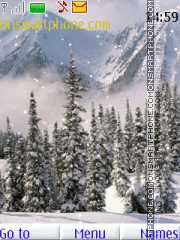 Winter In Mountains tema screenshot