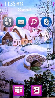 Winter Landscape HD tema screenshot