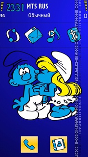 Smurfs Cartoon 01 theme screenshot