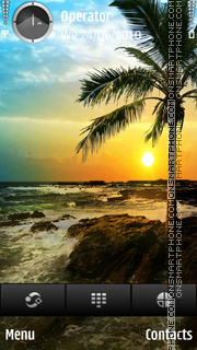 Tropic Sunrise tema screenshot