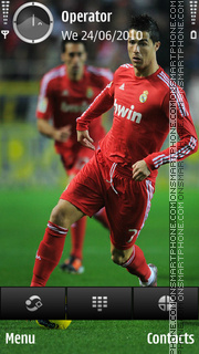Скриншот темы Cristiano Ronaldo RM red