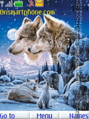 Capture d'écran Winter Wolves thème