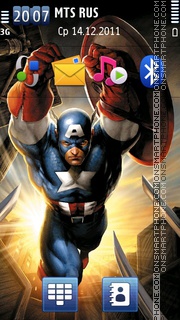 Superhero Captain America 03 es el tema de pantalla
